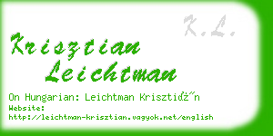 krisztian leichtman business card